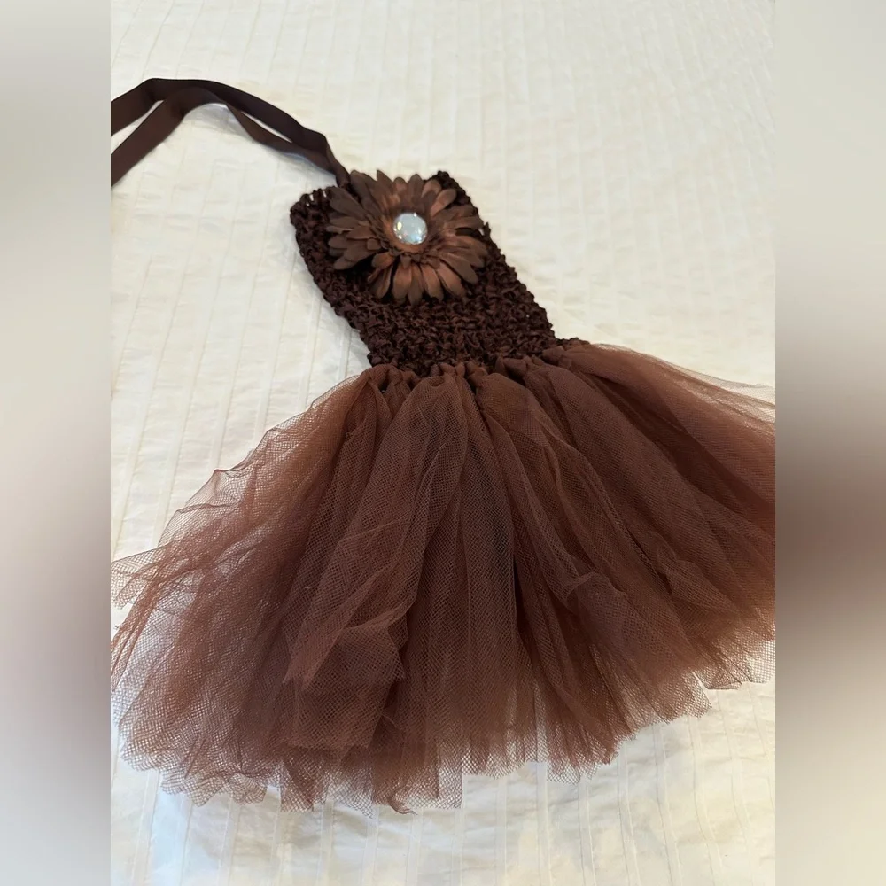 Brown tutu dress size Newborn